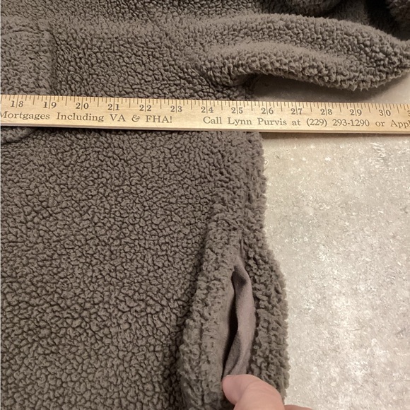 Koolaburra by UGG SX L Women’s Brushed Back Sherpa Cozy Shacket Sweater Brown - Picture 5 of 7